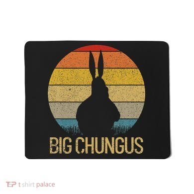 Big Chungus Retro Sunset Vintage Dank Meme Big Chungus Mousepad