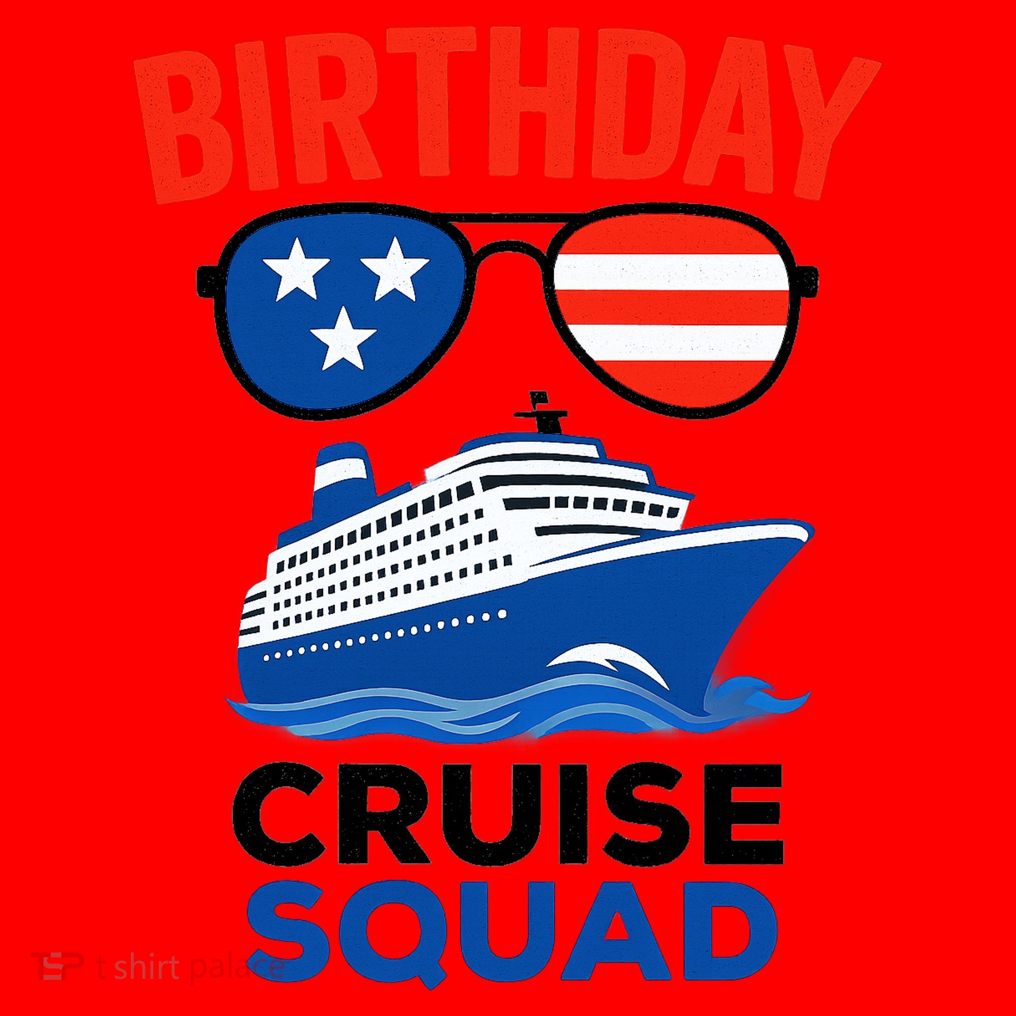 Birthday Cruise Squad USA America Santa Hat