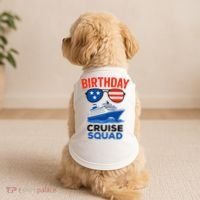 Birthday Cruise Squad USA America Doggie Tank thumb 2