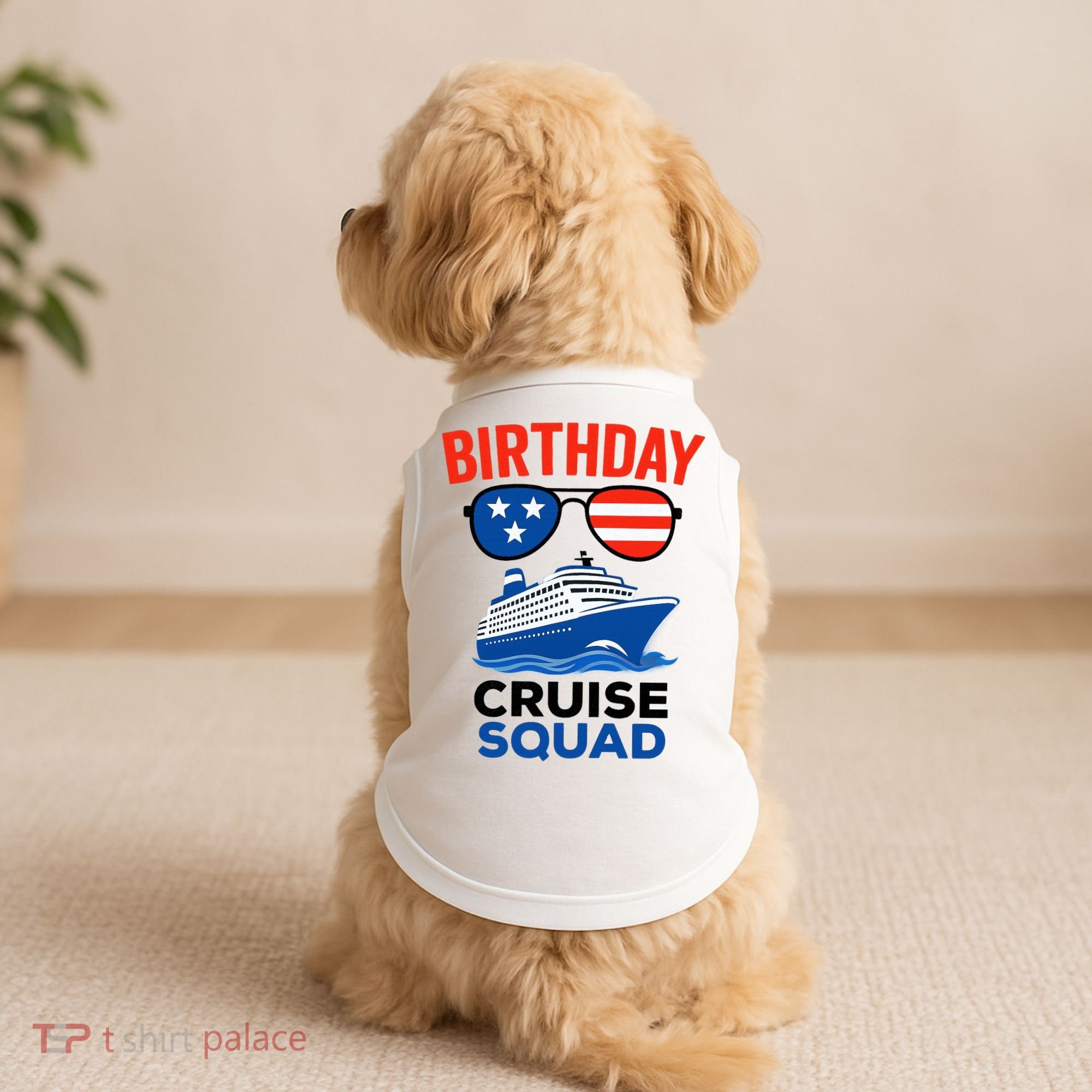 Birthday Cruise Squad USA America Doggie Tank