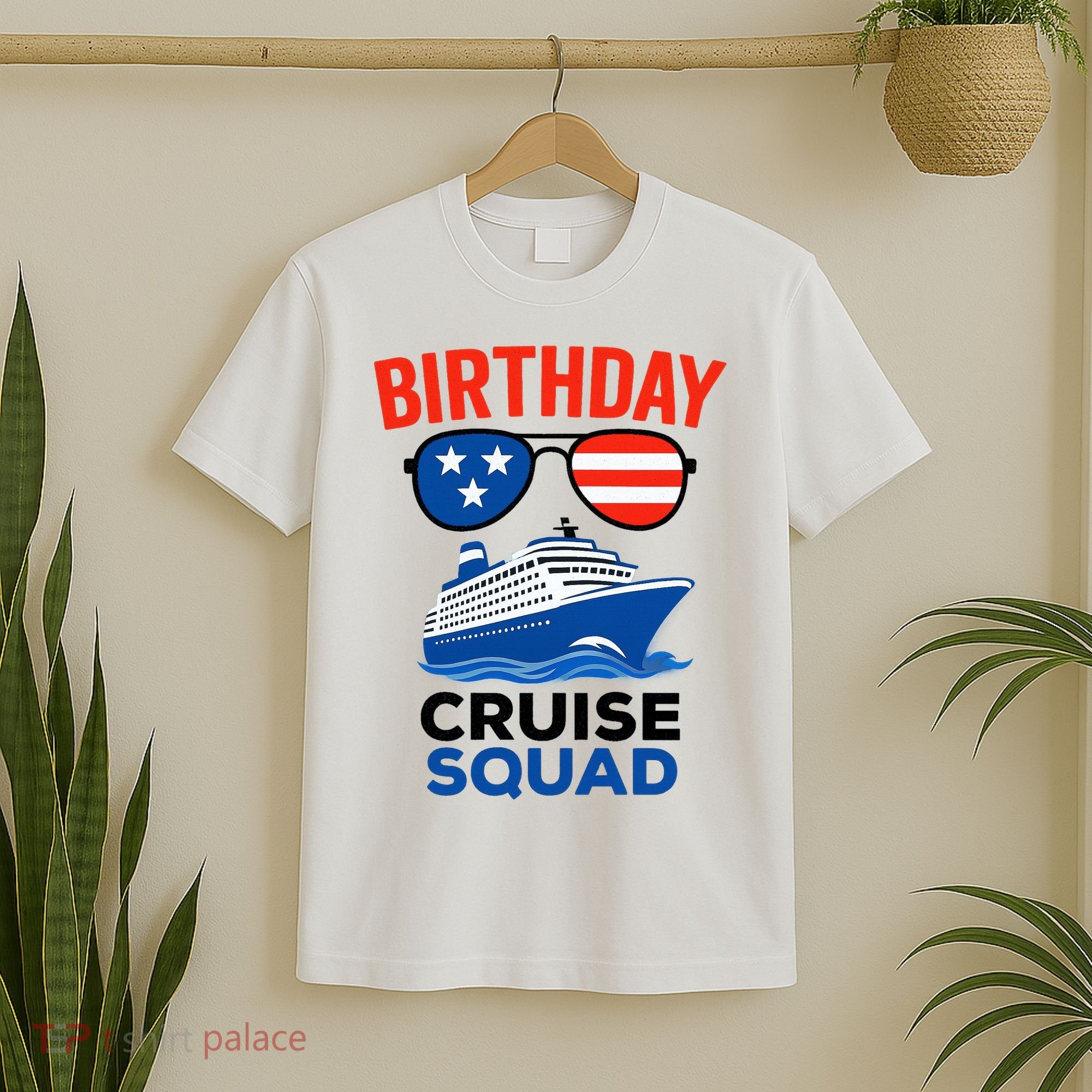 Birthday Cruise Squad USA America T-Shirt