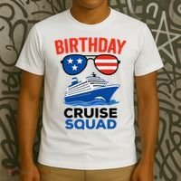 Birthday Cruise Squad USA America T-Shirt thumb 3