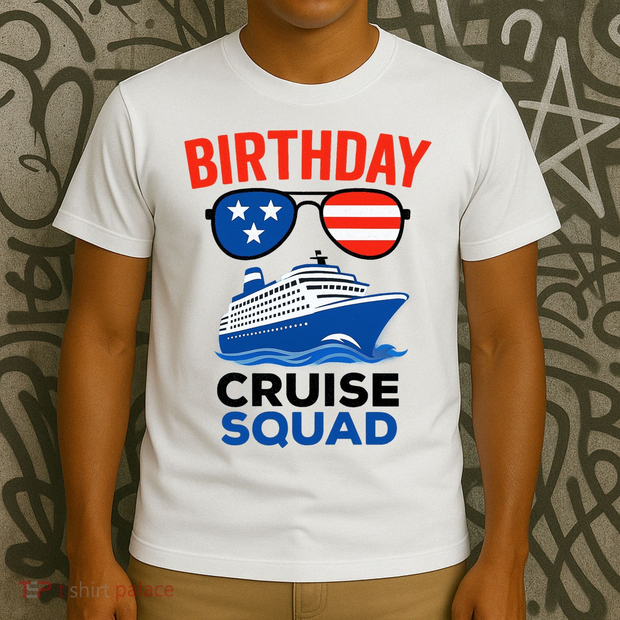 Birthday Cruise Squad USA America T-Shirt