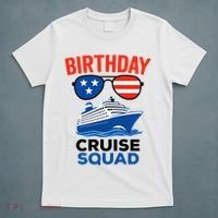 Birthday Cruise Squad USA America T-Shirt thumb 5