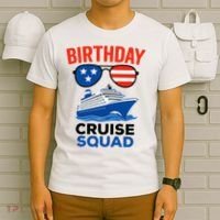 Birthday Cruise Squad USA America T-Shirt thumb 6