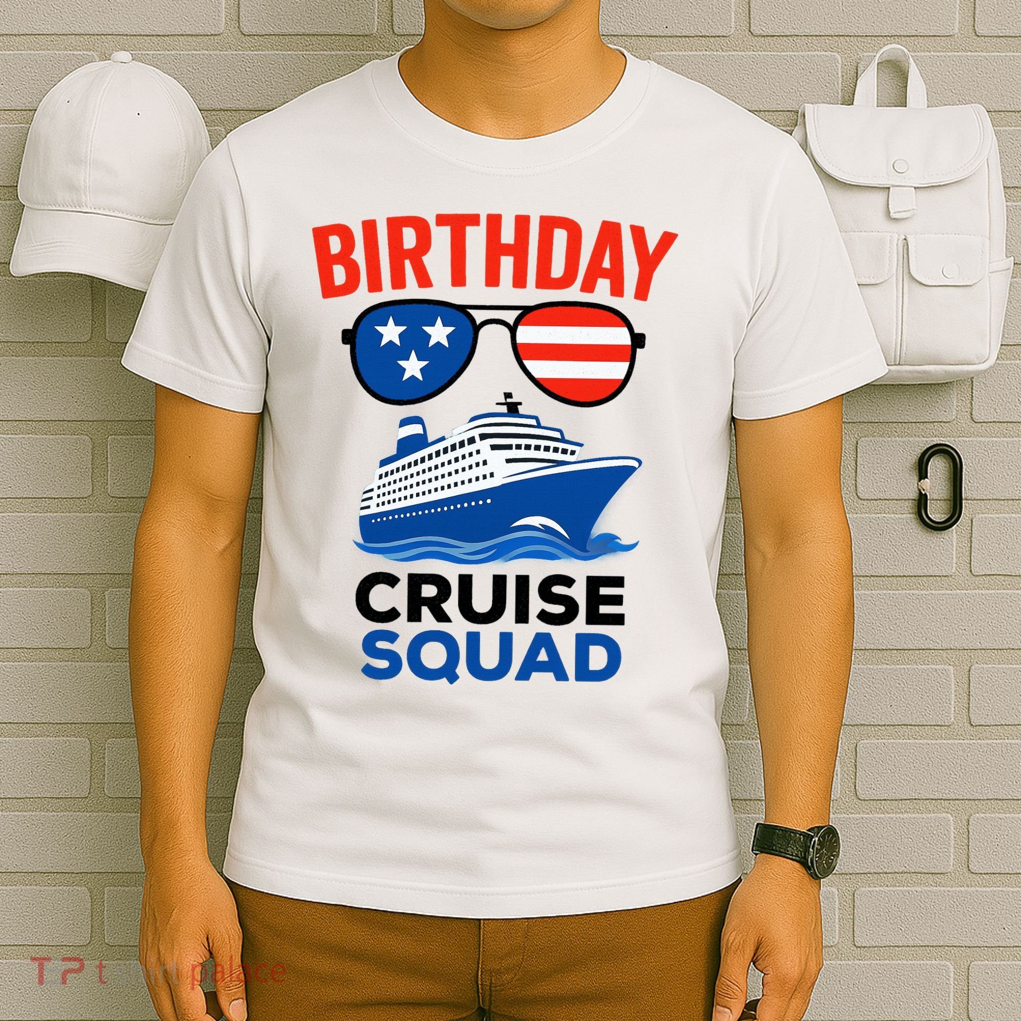 Birthday Cruise Squad USA America T-Shirt