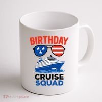 Birthday Cruise Squad USA America Coffee Mug thumb 1