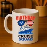 Birthday Cruise Squad USA America Coffee Mug thumb 4