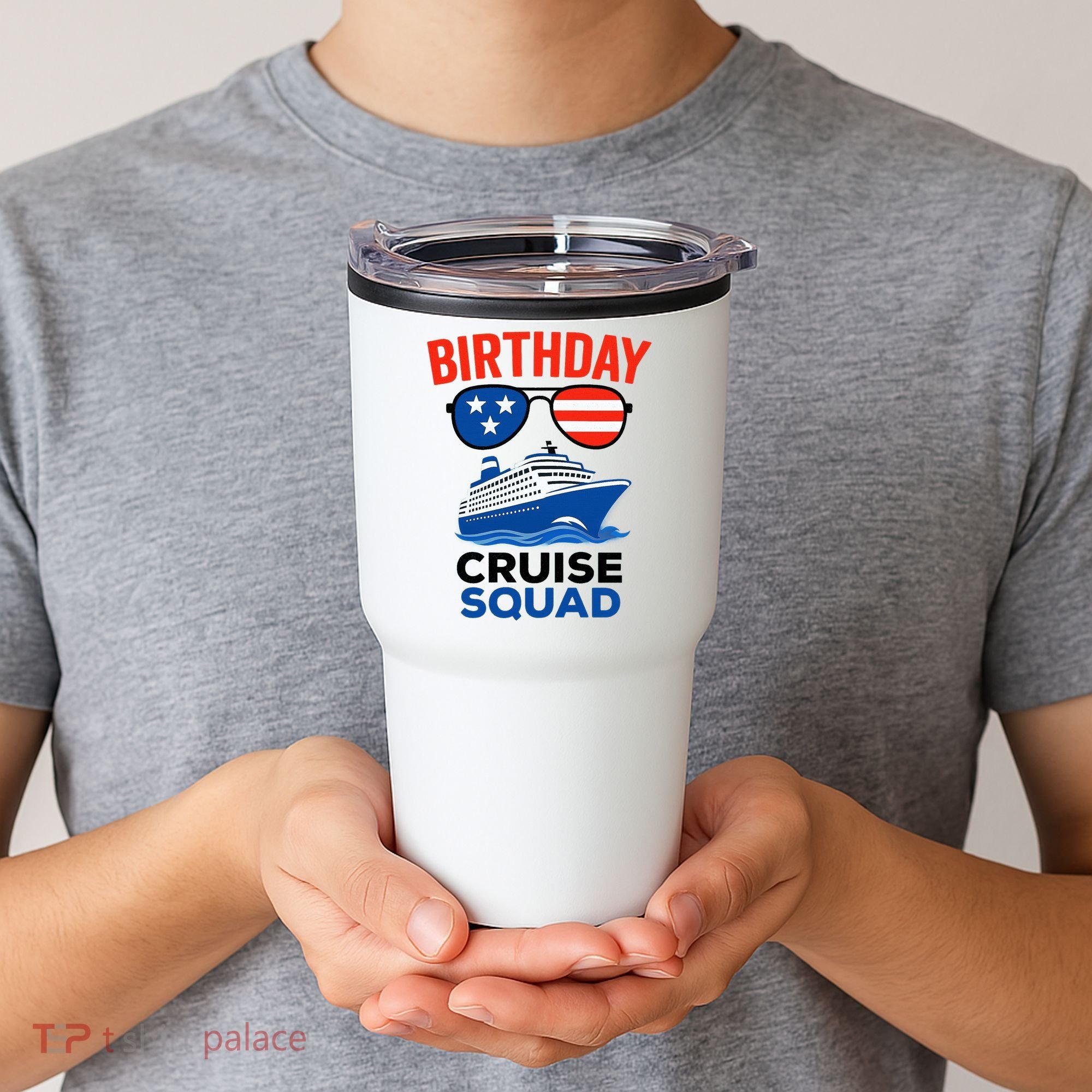 Birthday Cruise Squad USA America Tumbler