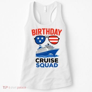 Birthday Cruise Squad USA America Women's Tank Top
