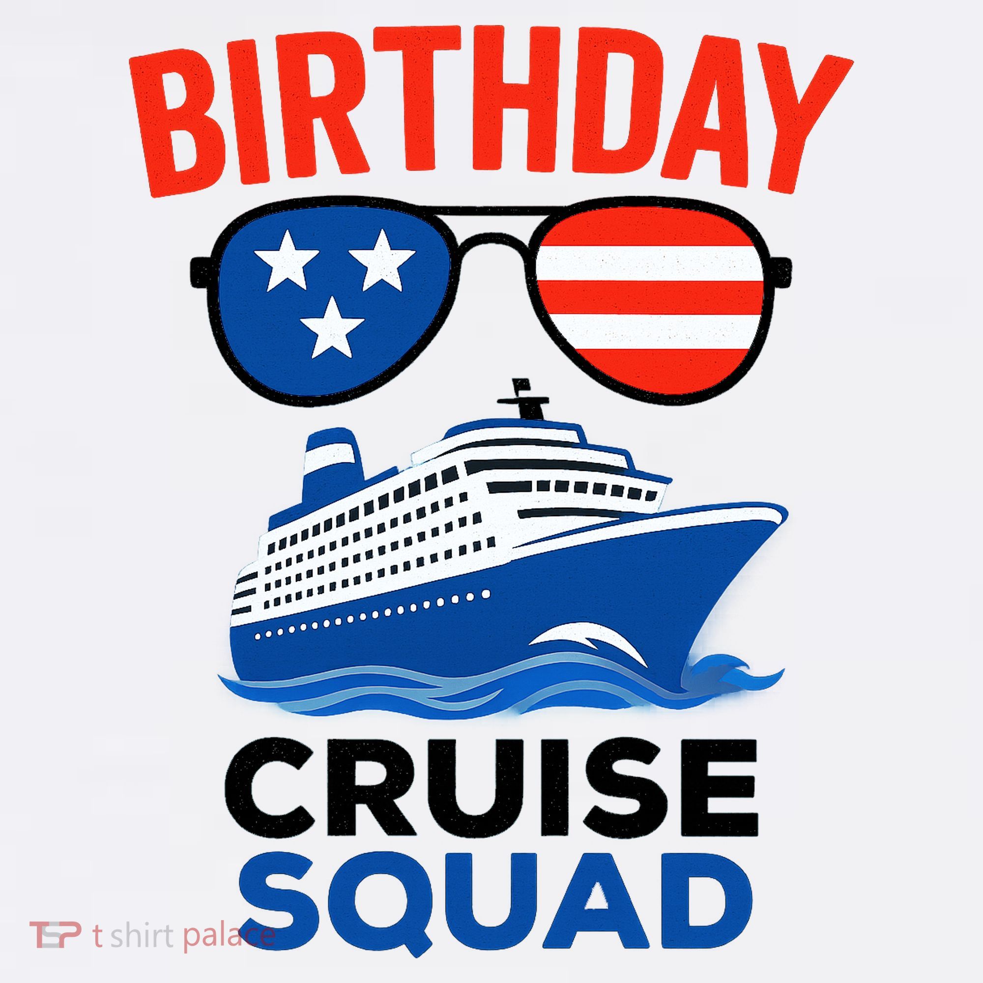 Birthday Cruise Squad USA America Baby Bodysuit