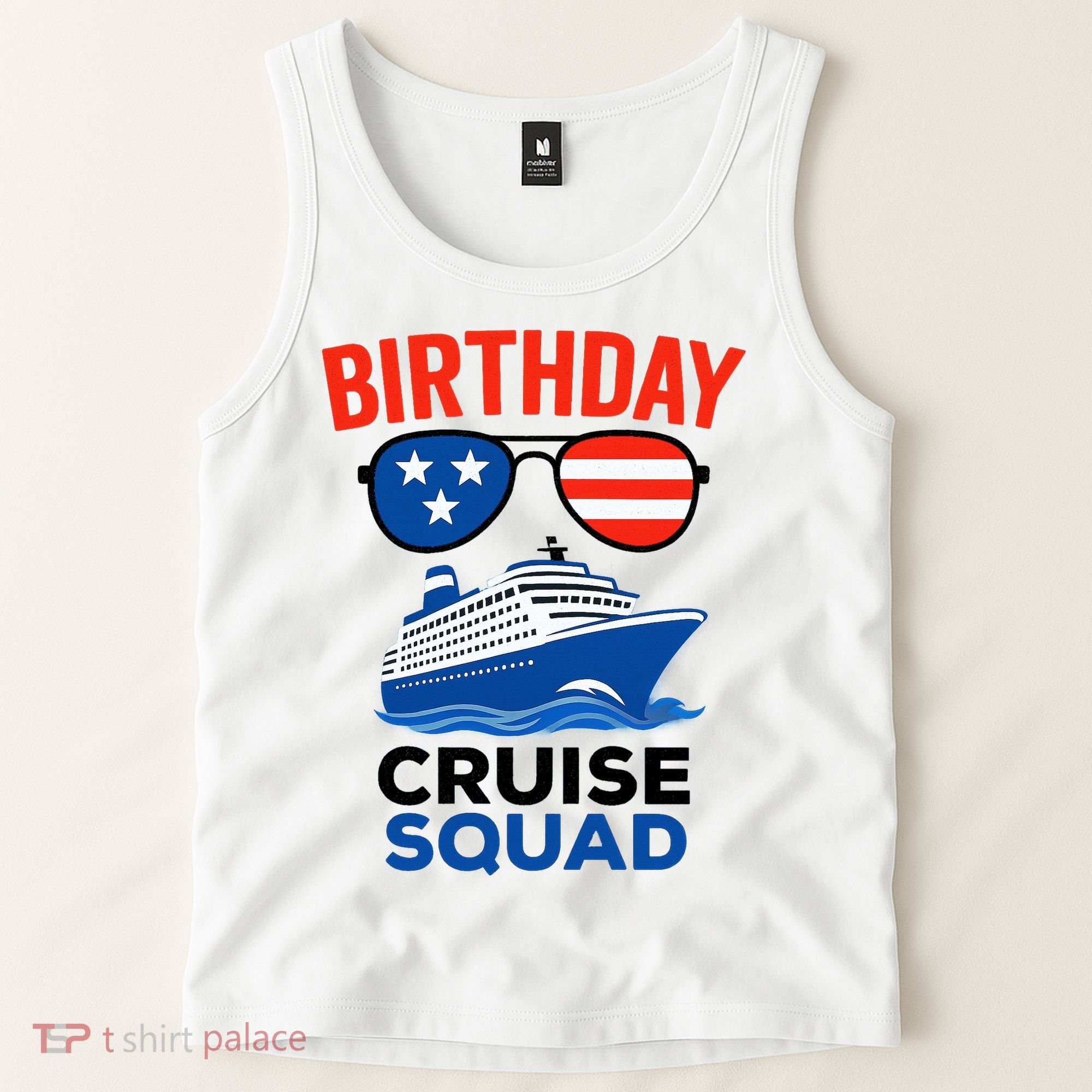 Birthday Cruise Squad USA America Tank Top