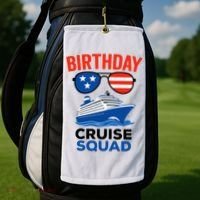 Birthday Cruise Squad USA America Golf Towel thumb 2