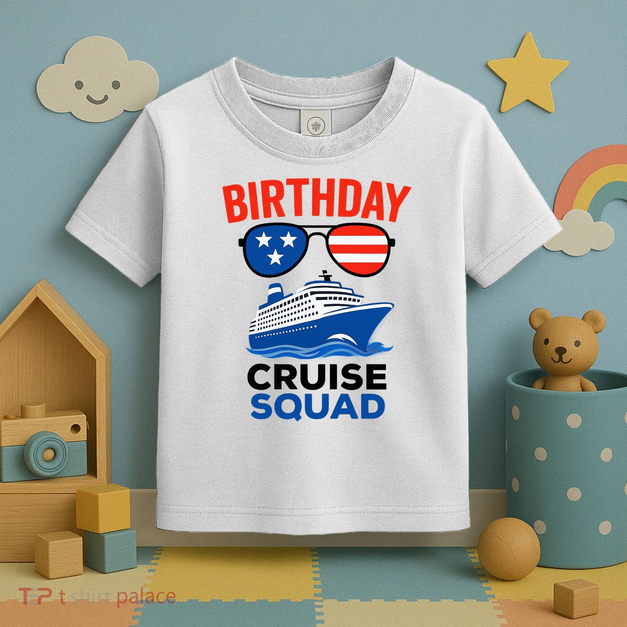 Birthday Cruise Squad USA America Toddler T-Shirt