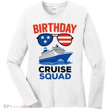 Birthday Cruise Squad USA America Women's Long Sleeve Shirt