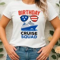 Birthday Cruise Squad USA America Women's T-Shirt thumb 2