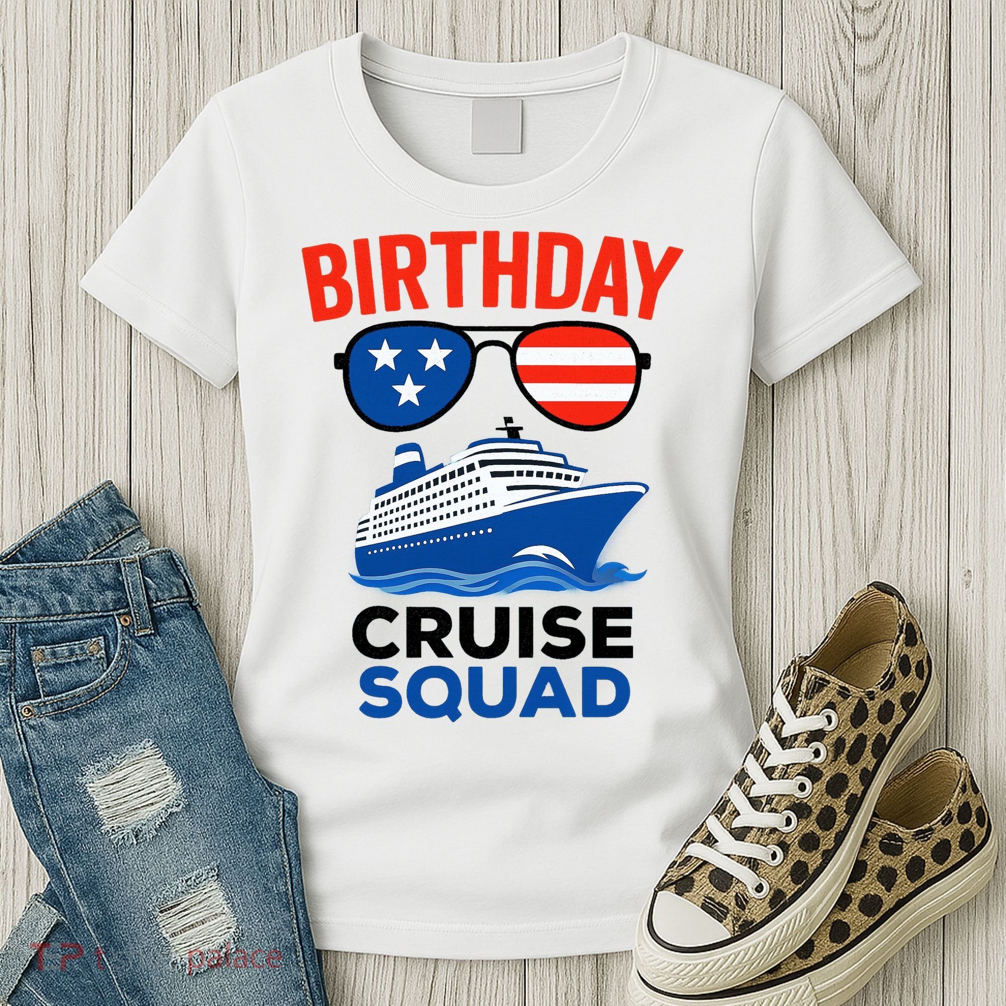 Birthday Cruise Squad USA America Women's T-Shirt
