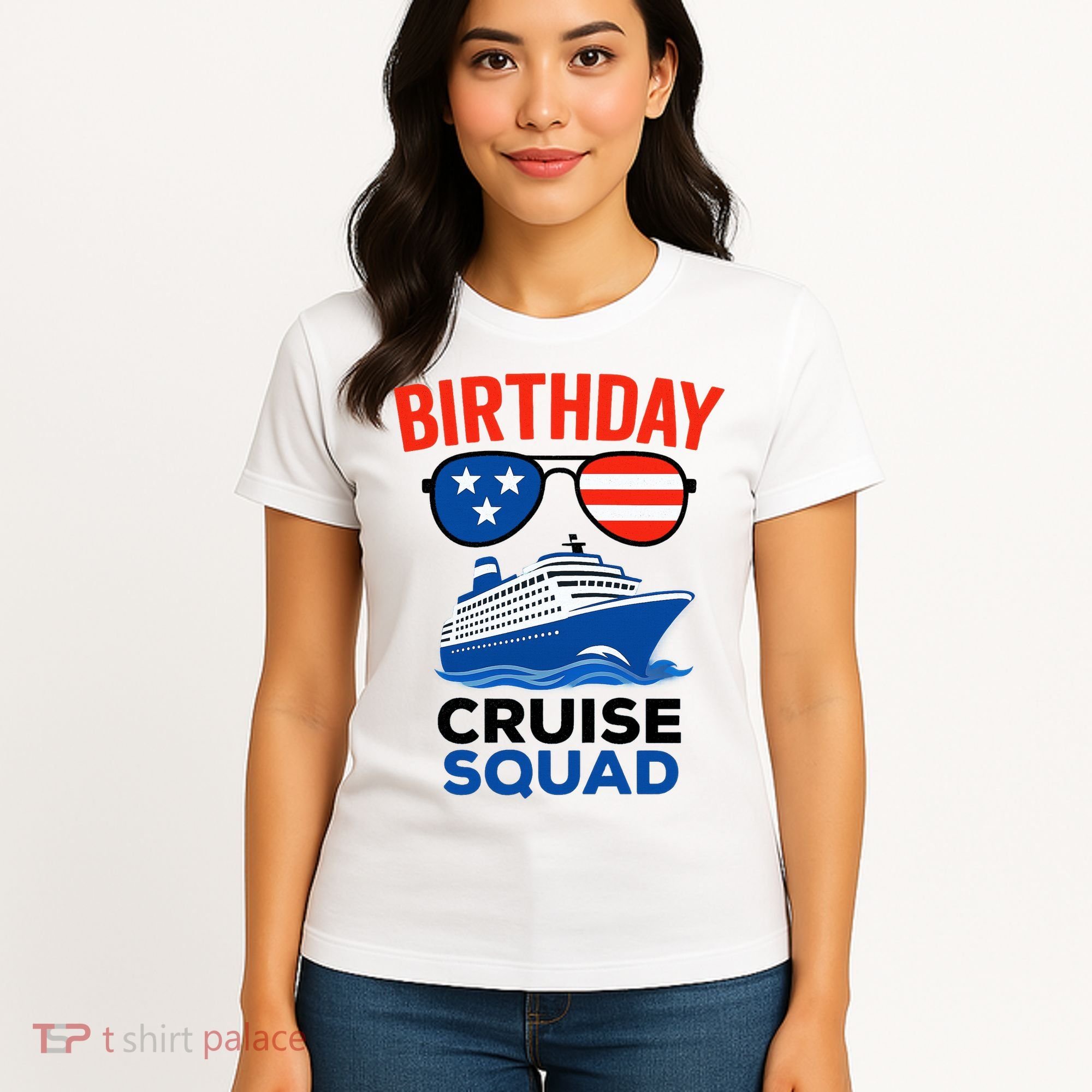 Birthday Cruise Squad USA America Women's T-Shirt