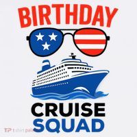 Birthday Cruise Squad USA America Kids Sweatshirt thumb 2