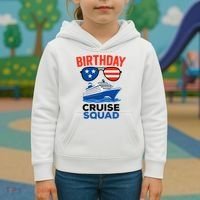 Birthday Cruise Squad USA America Kids Hoodie thumb 3
