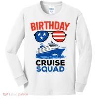Birthday Cruise Squad USA America Kids Long Sleeve Shirt thumb 0