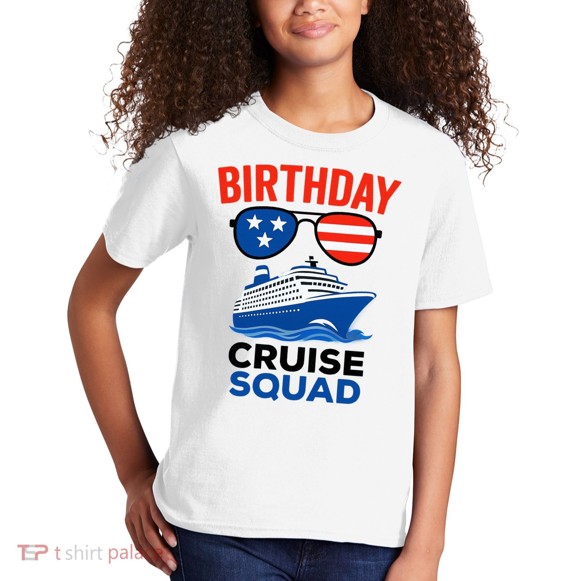 Birthday Cruise Squad USA America Kids T-Shirt