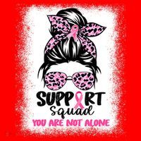 Breast Cancer Support Squad Messy Bun Pink Warrior Awareness Santa Hat thumb 1