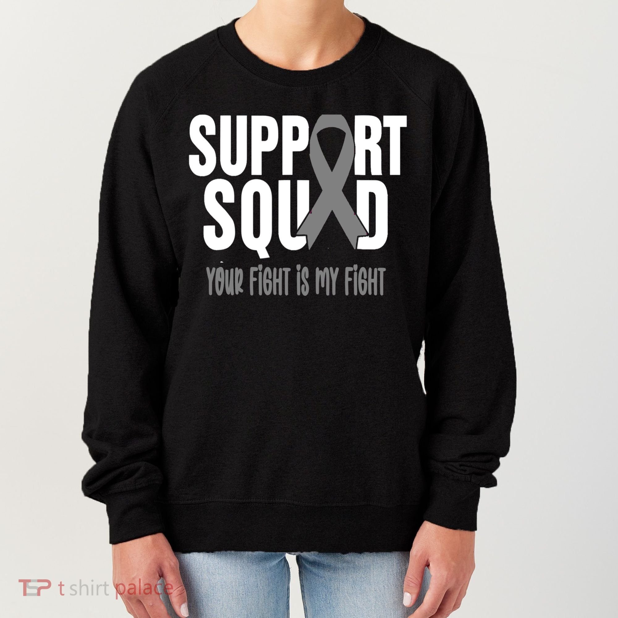Brain Cancer Support Squad Brain Cancer Awareness Gift Women's Sweatshirt