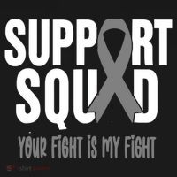 Brain Cancer Support Squad Brain Cancer Awareness Gift USA-Made Doggie Bandana thumb 2