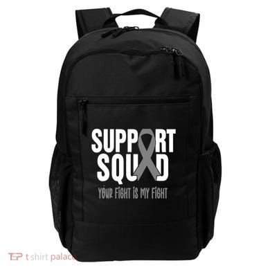 Brain Cancer Support Squad Brain Cancer Awareness Gift Backpack