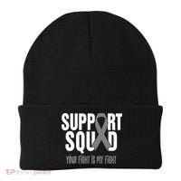 Brain Cancer Support Squad Brain Cancer Awareness Gift Beanie thumb 0