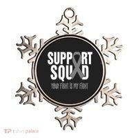 Brain Cancer Support Squad Brain Cancer Awareness Gift Ornament thumb 0
