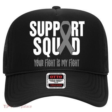 Brain Cancer Support Squad Brain Cancer Awareness Gift Hat