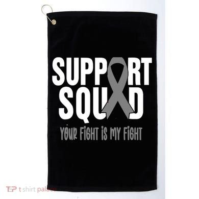 Brain Cancer Support Squad Brain Cancer Awareness Gift Golf Towel