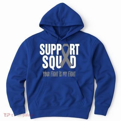 Brain Cancer Support Squad Brain Cancer Awareness Gift Hoodie