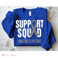 Brain Cancer Support Squad Brain Cancer Awareness Gift Sweatshirt thumb 2