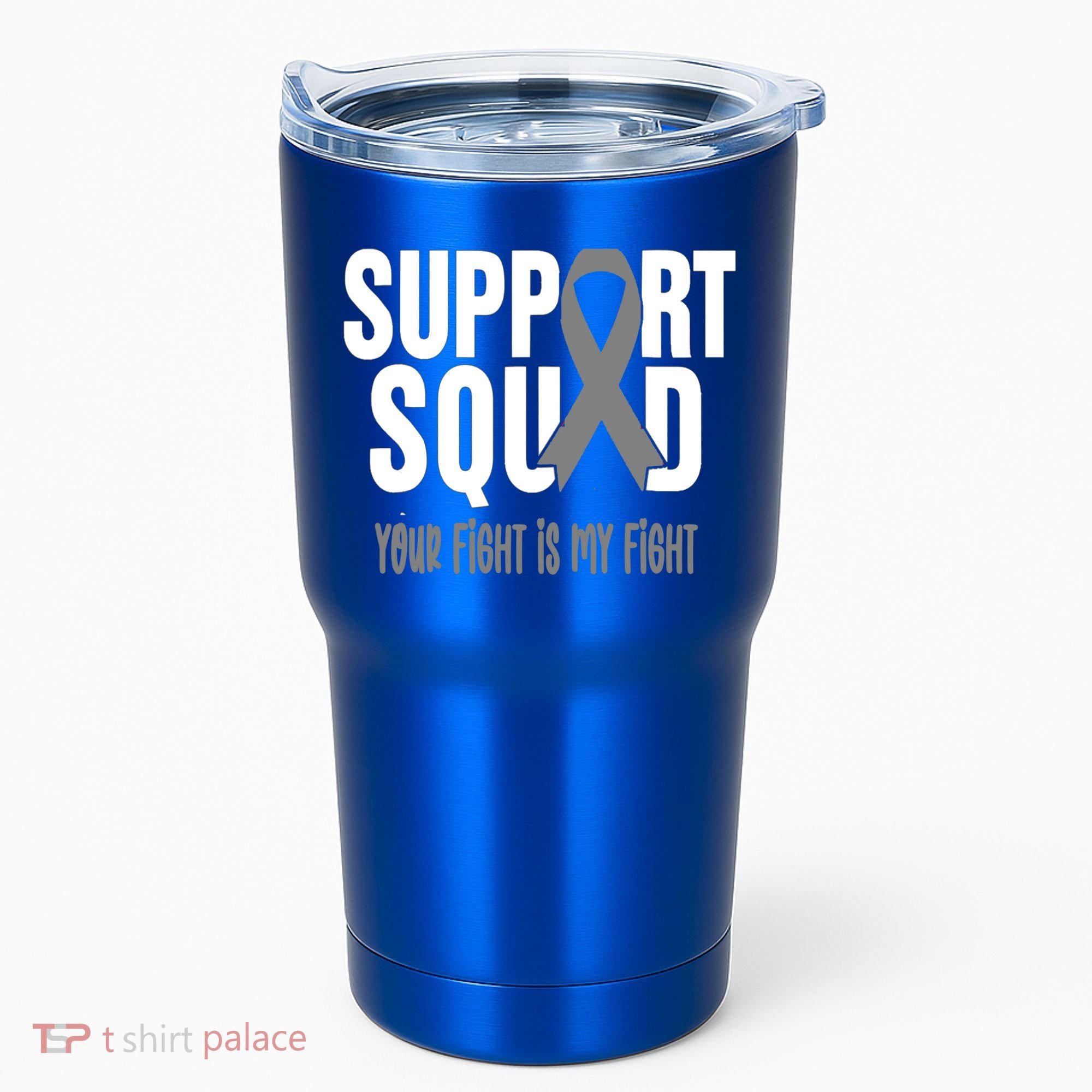Brain Cancer Support Squad Brain Cancer Awareness Gift Tumbler
