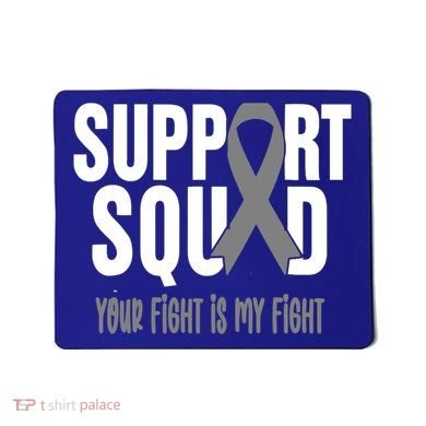 Brain Cancer Support Squad Brain Cancer Awareness Gift Mousepad