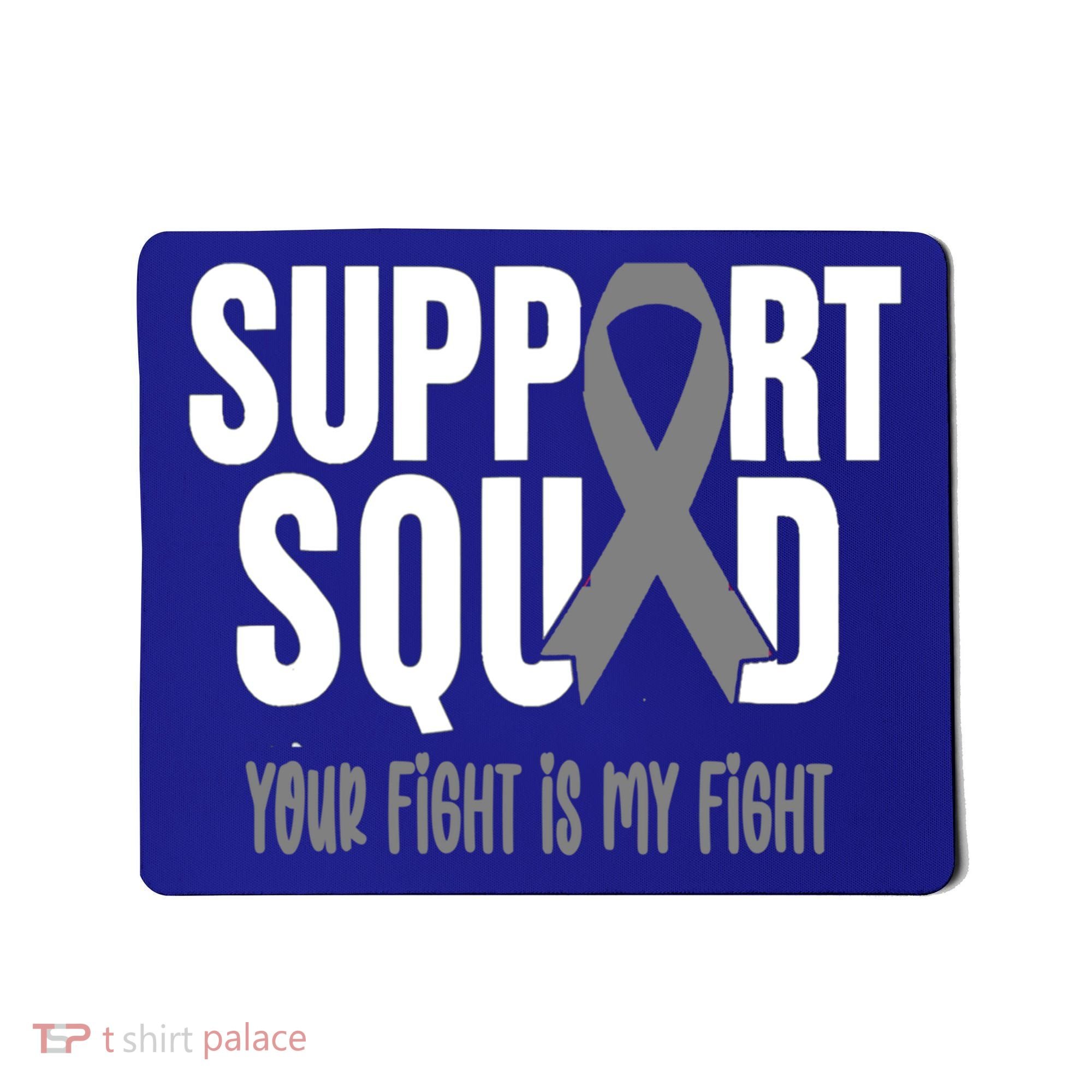 Brain Cancer Support Squad Brain Cancer Awareness Gift Mousepad