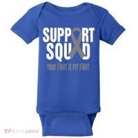 Brain Cancer Support Squad Brain Cancer Awareness Gift Baby Bodysuit thumb 0