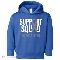 Brain Cancer Support Squad Brain Cancer Awareness Gift Toddler Hoodie thumb 0
