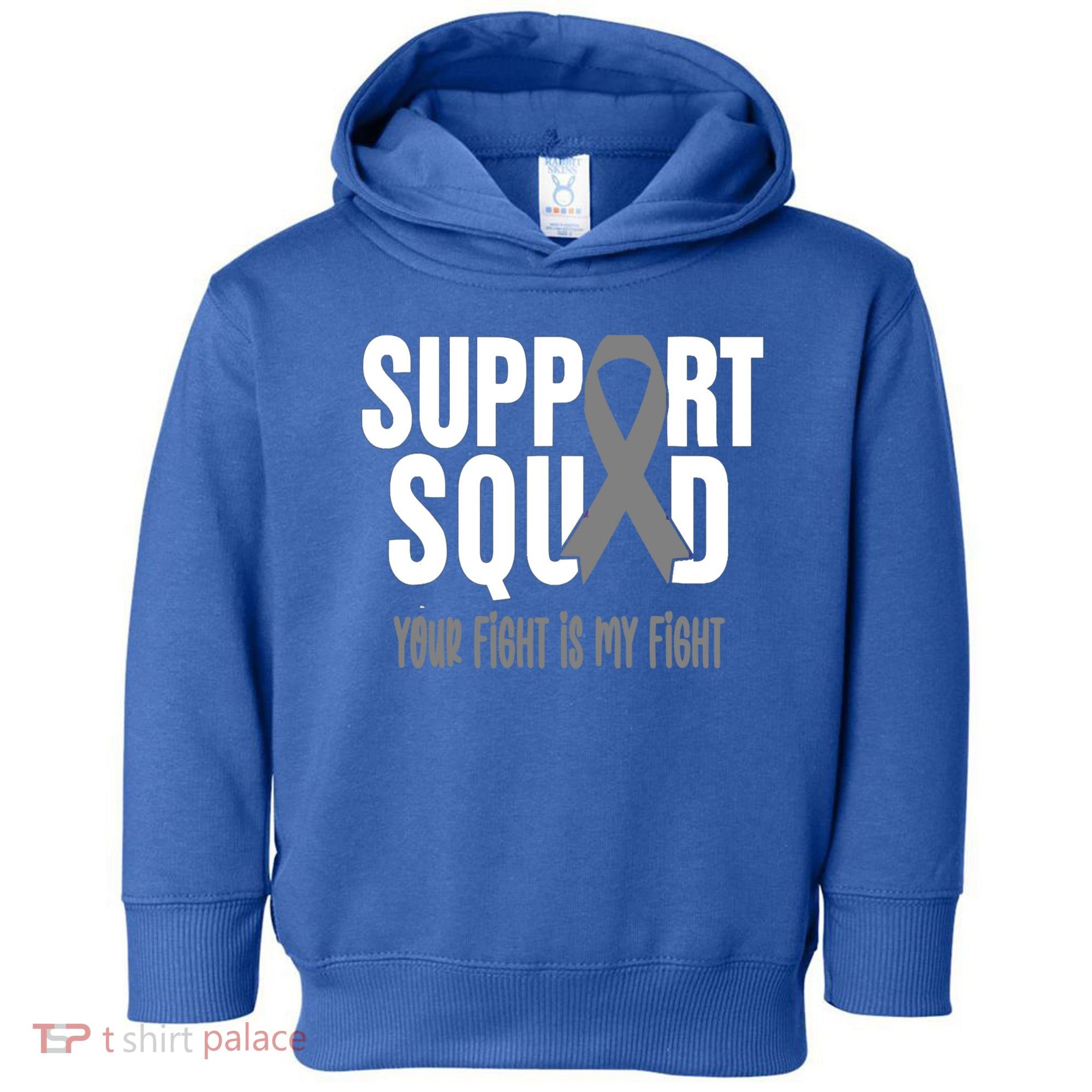 Brain Cancer Support Squad Brain Cancer Awareness Gift Toddler Hoodie
