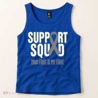 Brain Cancer Support Squad Brain Cancer Awareness Gift Tank Top thumb 2