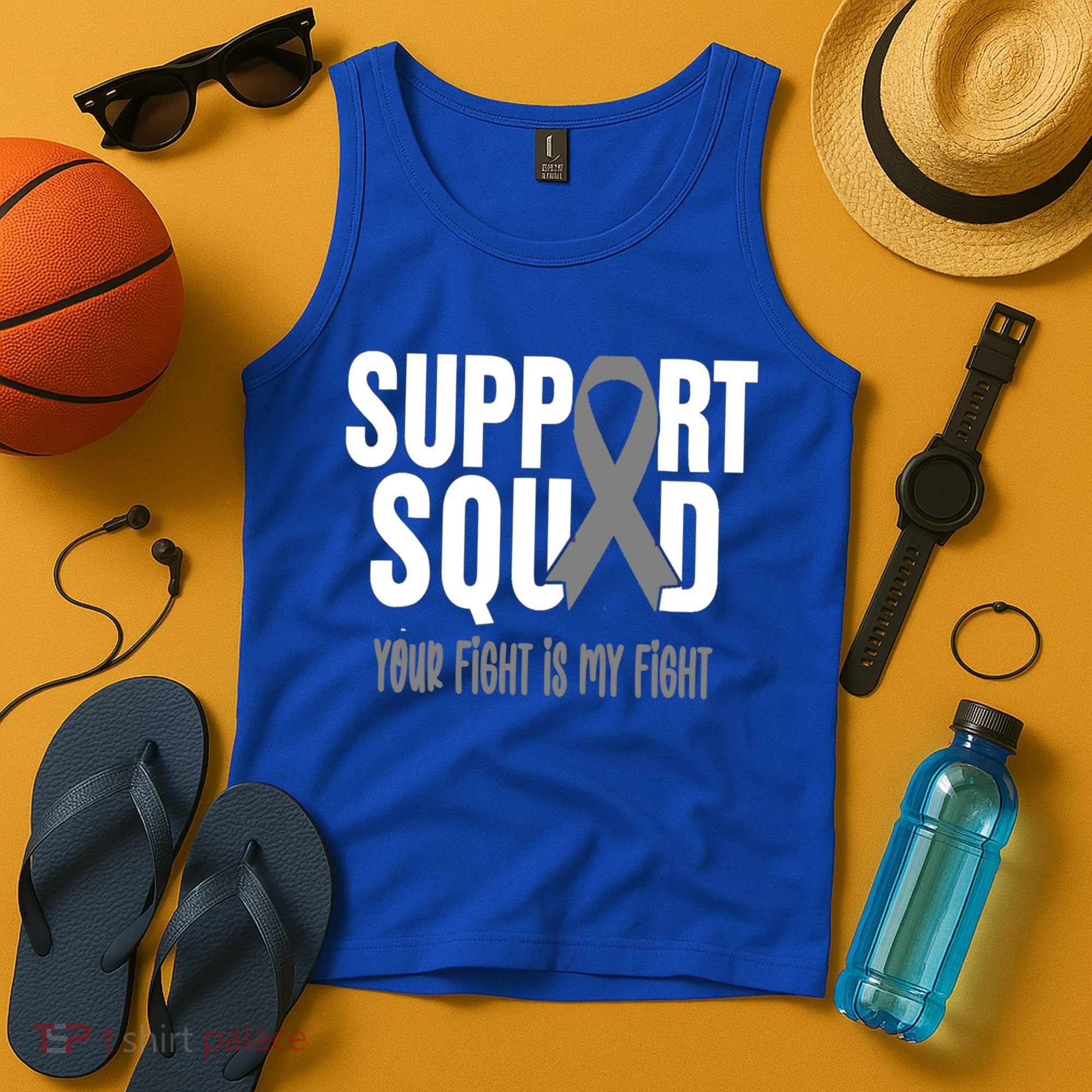 Brain Cancer Support Squad Brain Cancer Awareness Gift Tank Top