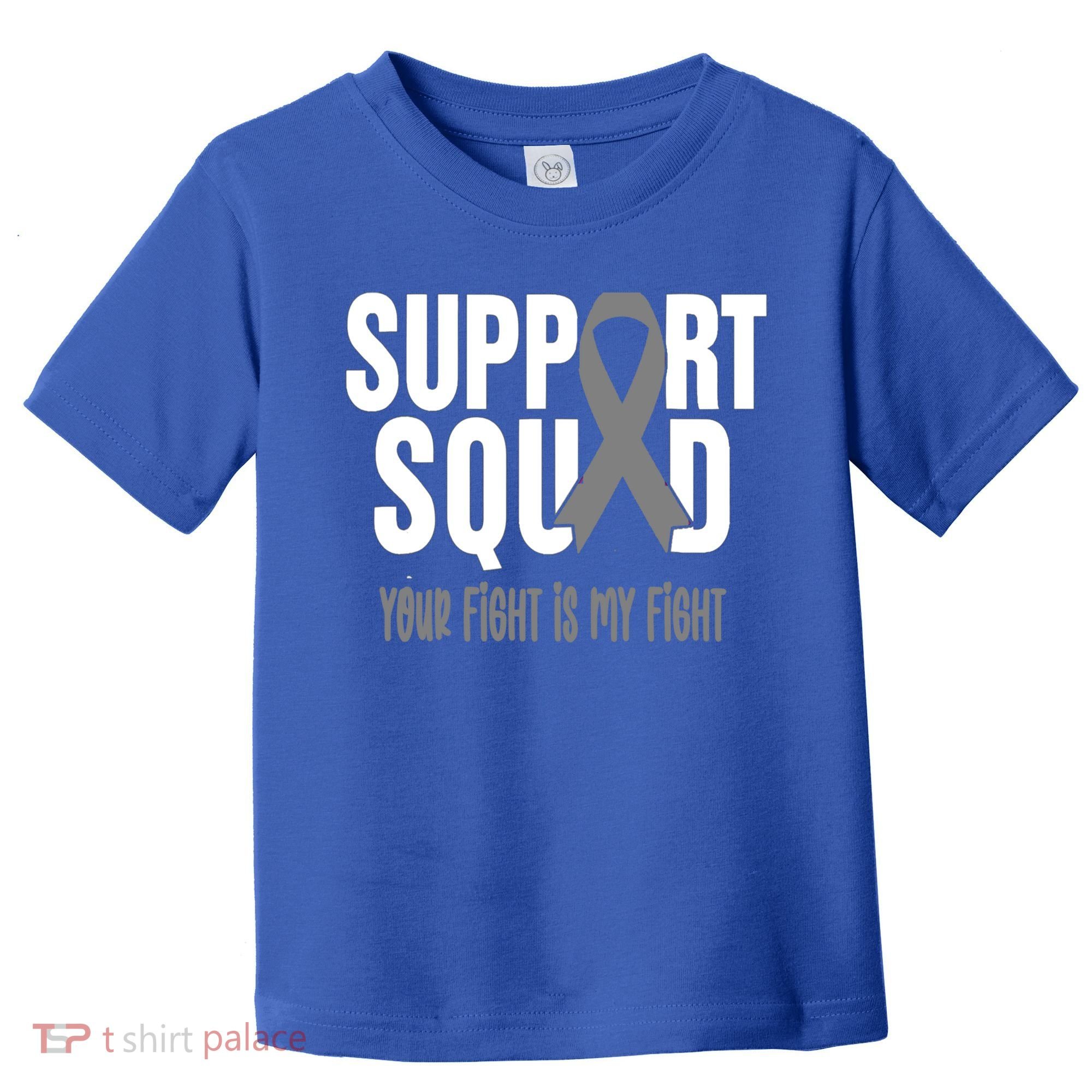 Brain Cancer Support Squad Brain Cancer Awareness Gift Toddler T-Shirt