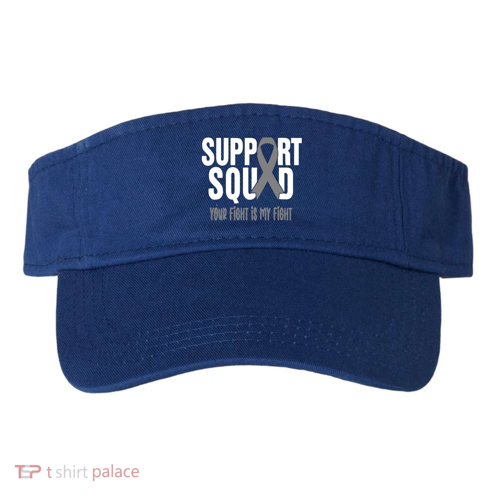Brain Cancer Support Squad Brain Cancer Awareness Gift Visor
