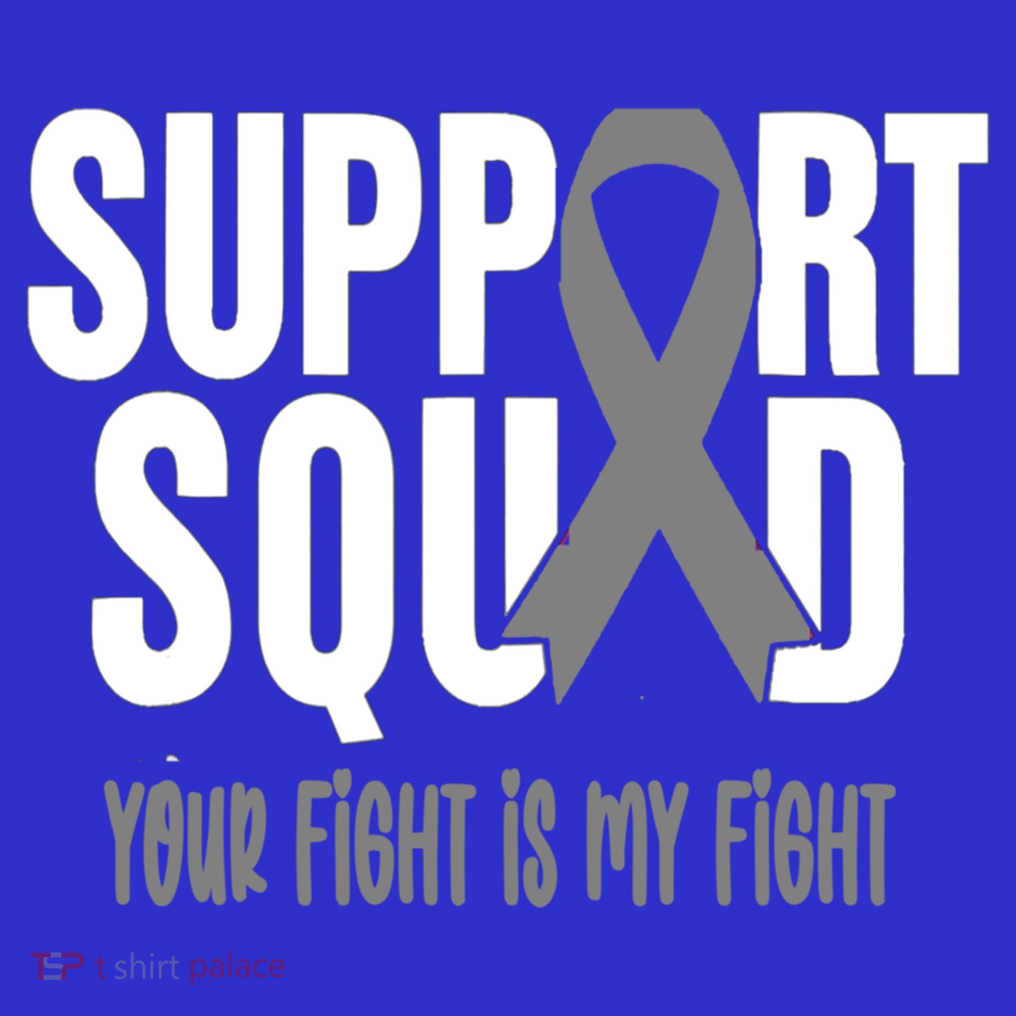 Brain Cancer Support Squad Brain Cancer Awareness Gift Women's Long Sleeve Shirt