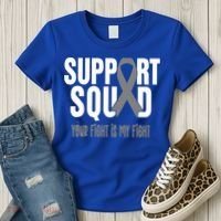 Brain Cancer Support Squad Brain Cancer Awareness Gift Women's T-Shirt thumb 3