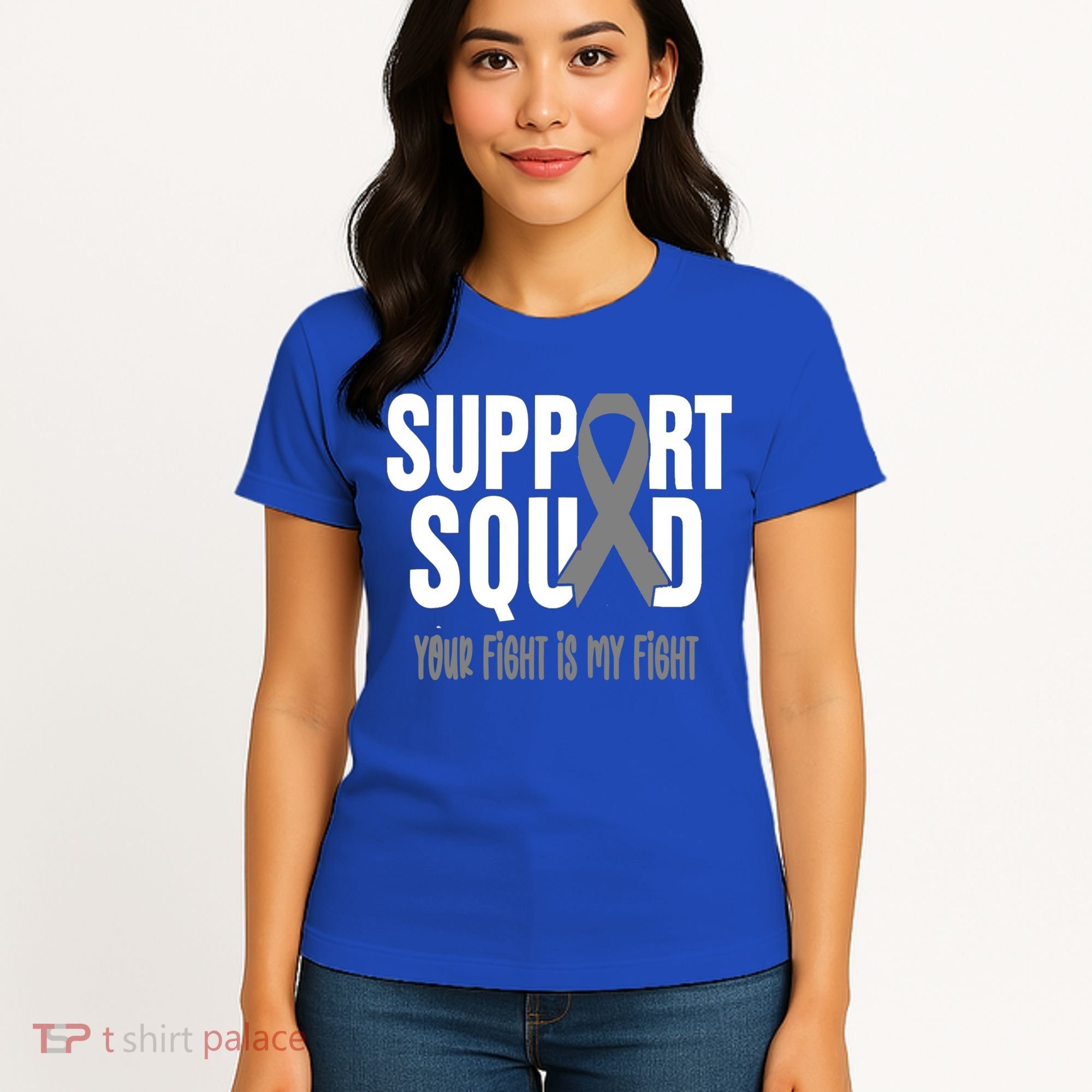 Brain Cancer Support Squad Brain Cancer Awareness Gift Women's T-Shirt