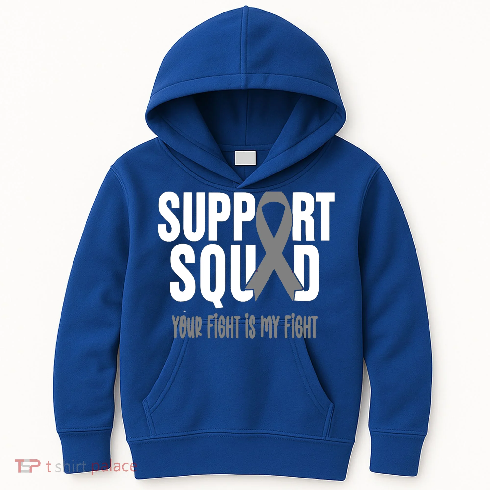 Brain Cancer Support Squad Brain Cancer Awareness Gift Kids Hoodie